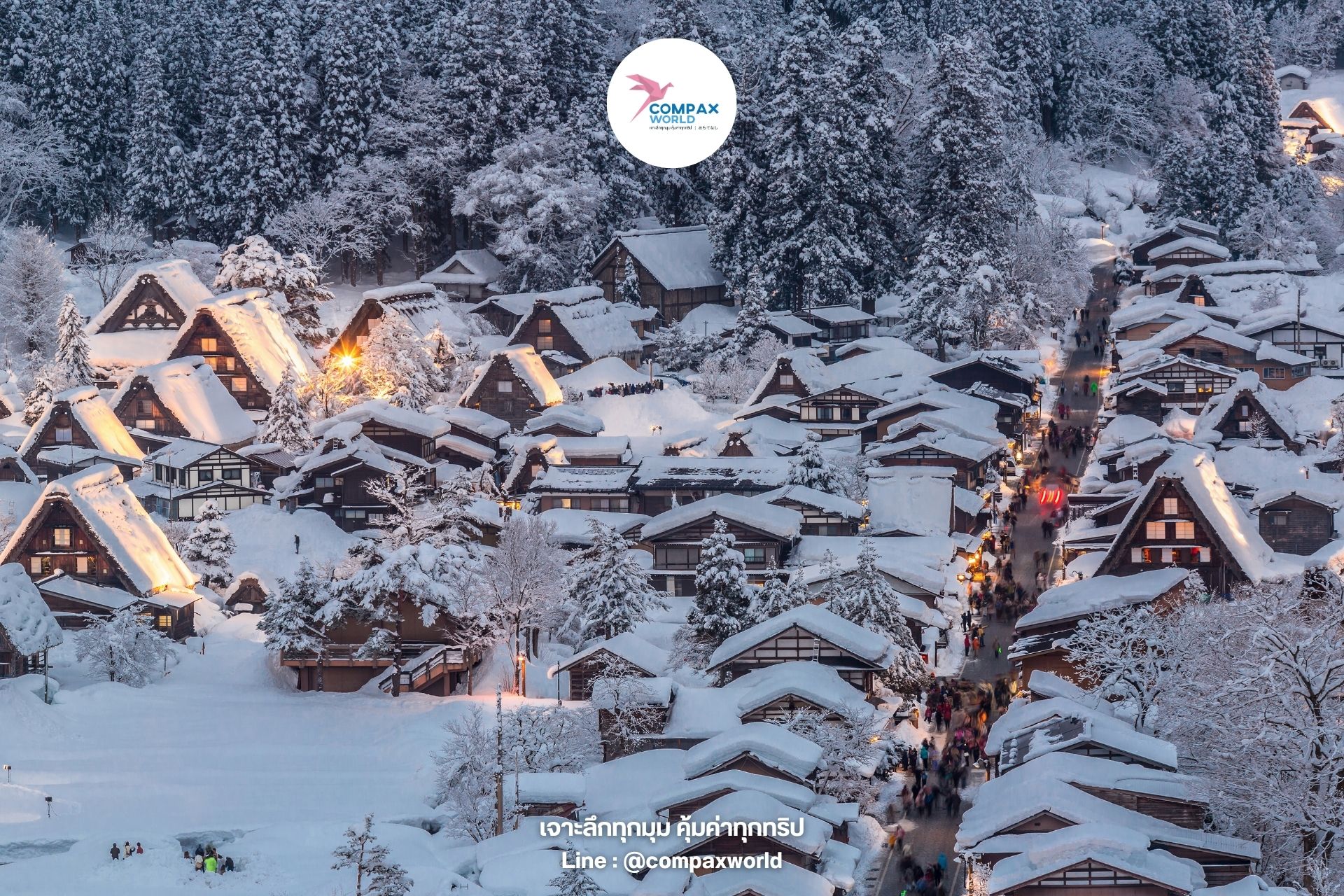 เทศกาลจัดแสดงแสงไฟ Shirakawago Light Up 2024 