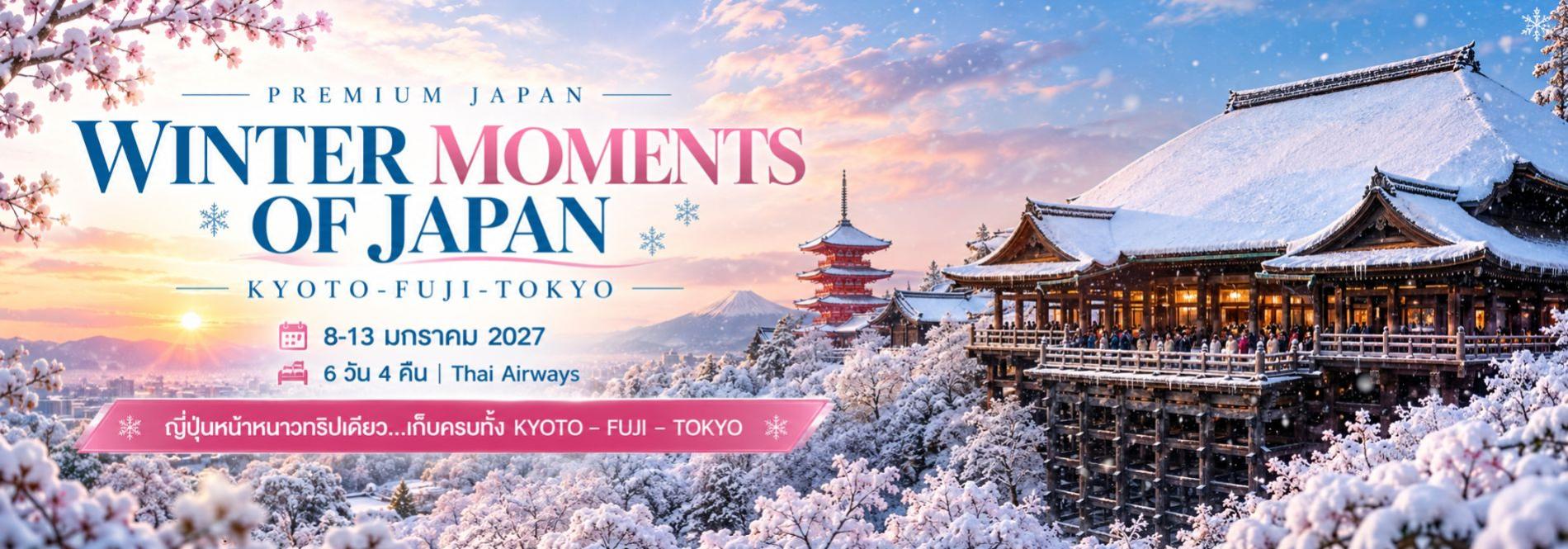 หนาวนี้…เก็บครบทั้งเกียวโต ฟูจิ ฮาโกเน่ และโตเกียว เที่ยวสวย กินดี มีเวลาช้อป และพักผ่อนแบบพอดี ทัวร์ญี่ปุ่นพรีเมียม สัมผัสประสบการณ์วัฒนธรรมญี่ปุ่นแท้ ๆ